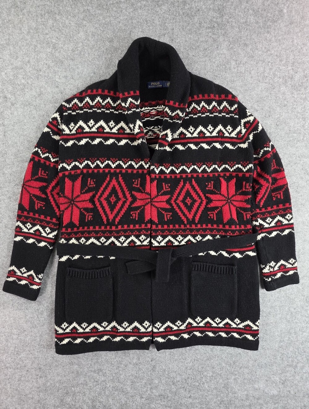 Polo by Ralph Lauren Polo Ralph Lauren Cotton Cashmere Snowflake Cardigan Sz S